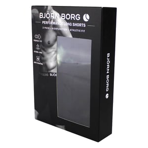 2er-Pack Performance Feuchtigkeitsableitende Boxershorts mit langem Bein für Männer