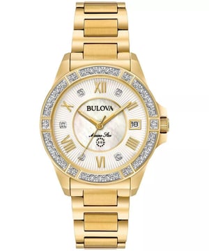 Bulova Marine Star Damen Gold Uhr 98R235