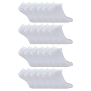 24er Pack Mehrfachpack Kinder Baumwolltrainingssocken für Jungen und Mädchen