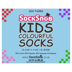 6er-Pack Kinder Einfarbige Baumwollsocken