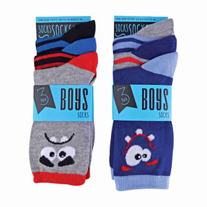 6er-Pack Jungen Funkelnde Muster Neuheit Crew-Socken