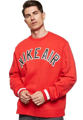 Nike Air Fleece Crew Sweatshirt in Rot