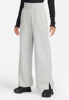 Nike Phoenix Fleece-Jogginghose für Damen mit weitem Bein in Grau