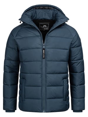 Arctic Seven Herren Steppjacke wind- und wasserabweisende Winterjacke mit Kapuze Navy