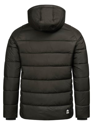Arctic Seven Herren Steppjacke wind- und wasserabweisende Winterjacke mit  Kapuze Dunkelgrau
