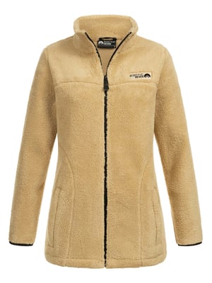 Arctic Seven Damen Sherpa Fleecejacke – Wärmende Outdoorjacke mit Zipper – Pale Khaki