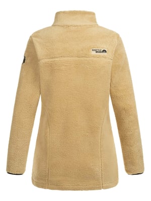 Arctic Seven Damen Sherpa Fleecejacke – Wärmende Outdoorjacke mit Zipper – Pale Khaki