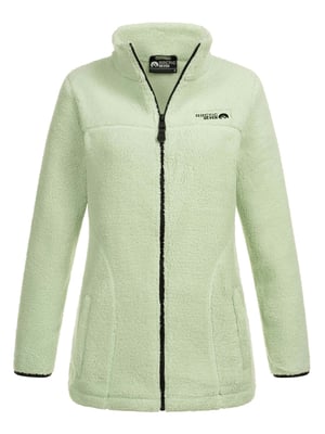 Arctic Seven Damen Sherpa Fleecejacke – Wärmende Outdoorjacke mit Zipper – Dusty Mint