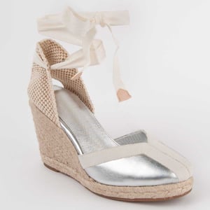 Montevita Espadrille Mit Keilabsatz Balenci2 Silber