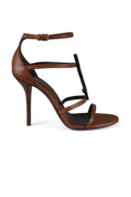 Saint Laurent Cassandra Sandalen Braun