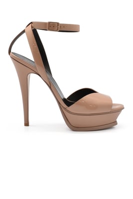 Saint Laurent Tribute Lips Sandalen Rosa