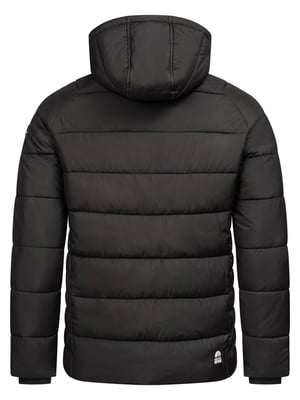 Arctic Seven Herren Steppjacke wind- und wasserabweisende Winterjacke mit Kapuze Schwarz