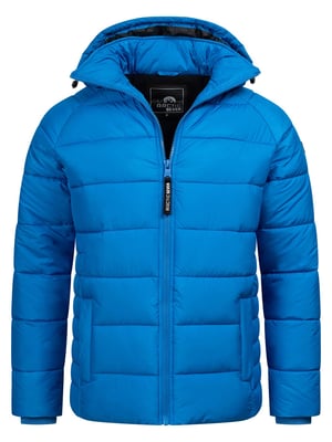 Arctic Seven Herren Steppjacke wind- und wasserabweisende Winterjacke mit Kapuze Blau