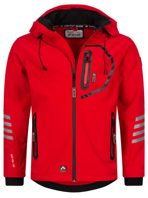 Arctic Seven Herren Softshell Jacke Übergangsjacke – Rot-Schwarz