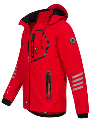 Arctic Seven Herren Softshell Jacke Übergangsjacke – Rot-Schwarz