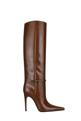 Saint Laurent Stiefel Vendome Kamel