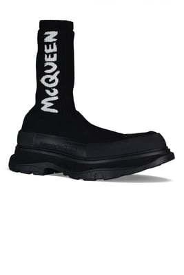 Alexander McQueen Stiefeletten Tread Slick Schwarz