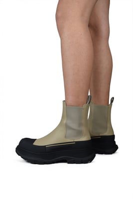 Alexander McQueen Tread Slick Stiefeletten Beige