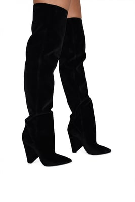 Saint Laurent Niki Stiefel Schwarz