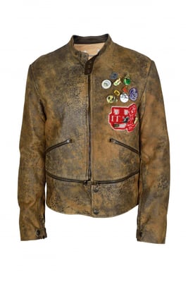 Golden Goose Deluxe Brand Lederjacke Braun