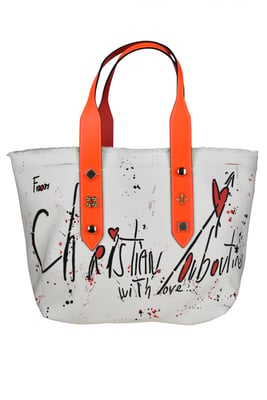 Christian Louboutin Mittelgroße Einkaufstasche Frangibus Weiß