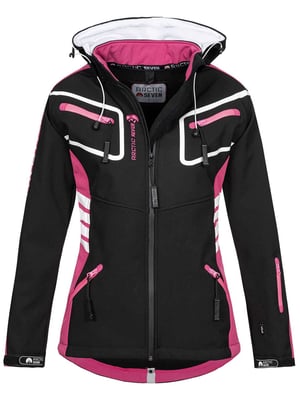 Arctic Seven Damen Softshell Jacken Schwarz-Rosa