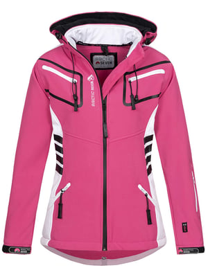 Arctic Seven Damen Softshell Jacken Rosa-Weiss