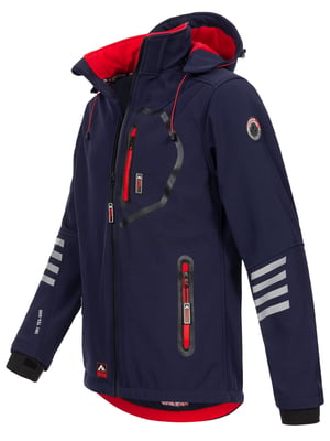 Arctic Seven Herren Softshell Jacke Übergangsjacke – Navy-Rot