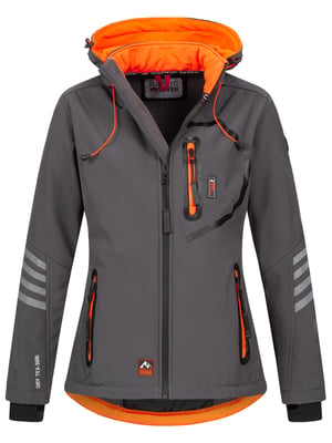 Arctic Seven Damen Softshelljacke Grau-Orange