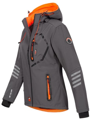 Arctic Seven Damen Softshelljacke Grau-Orange