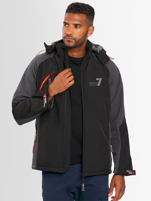 Arctic Seven Herren Softshell Jacke – Schwarz-Dunkelgrau