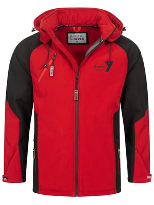 Arctic Seven Herren Softshell Jacke – Rot-Schwarz