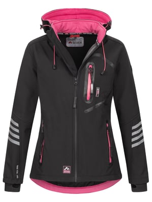 Arctic Seven Damen Softshelljacke Schwarz-Pink
