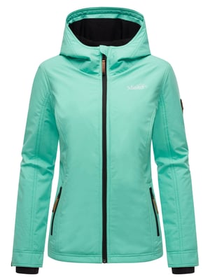 Marikoo Damen Übergangsjacke leichte wind- und wasserabweisende Jacke mit Kapuze Aqua Green