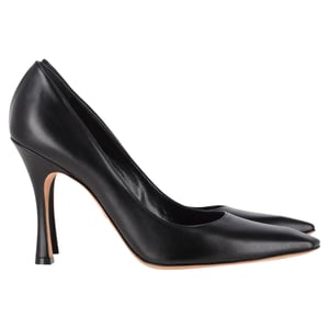 Christian Dior Absatzschuhe mit quadratischer Spitze aus schwarzem Leder