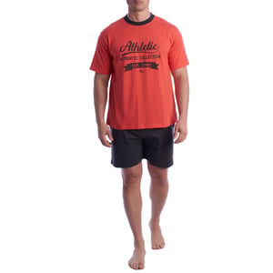 Herren-Pyjama mit kurzen Ärmeln aus 100 % Baumwolle KL30000