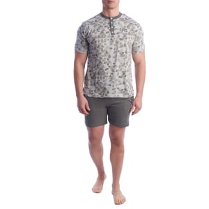 Herren-Pyjama mit kurzen Ärmeln aus 100 % Baumwolle KL30000