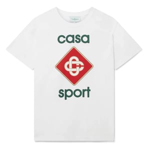 Casablanca Casa Sport Design Weißes T-Shirt