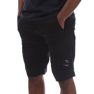 Herren C.P. Company Stretch-Satin Cargo-Shorts in Schwarz