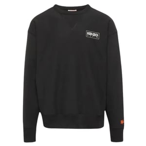 Schwarzes Sweatshirt mit umrissenem Logo von Kenzo Paris