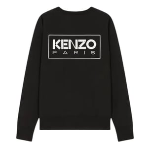 Schwarzes Sweatshirt mit umrissenem Logo von Kenzo Paris