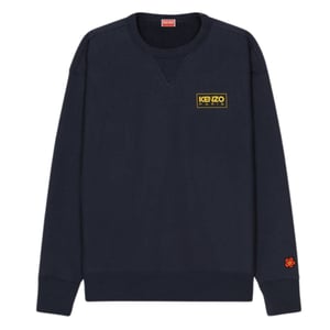 Kenzo Paris Sweatshirt mit umrissenem Logo in Mitternachtsblau