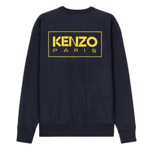 Kenzo Paris Sweatshirt mit umrissenem Logo in Mitternachtsblau