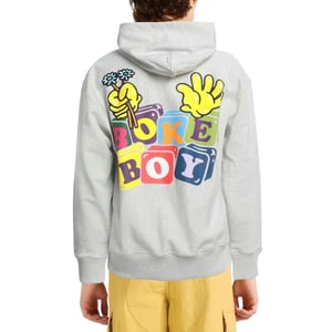 Kenzo Coloured Block Logo Grauer Kapuzenpullover