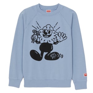 Kenzo Boke Boy Blumen-Grafik-Sweatshirt in Hellblau