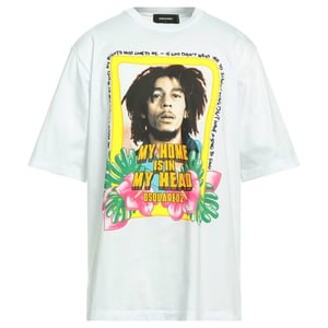 Dsquared2 Skater Fit Home Is In My Head Logo Weißes T-Shirt