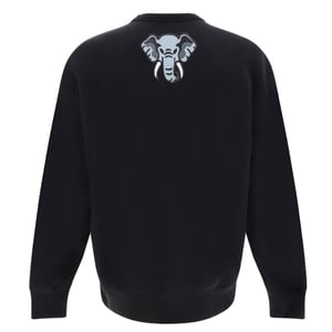 Schwarzes Sweatshirt mit großem Logo von Kenzo Paris