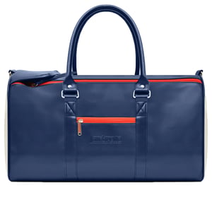Lambretta - Reisetasche, Retro, Sport (Marineblau/Weiß)