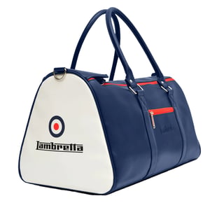 Lambretta - Reisetasche, Retro, Sport (Marineblau/Weiß)