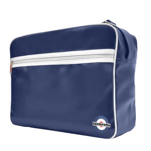 Lambretta - Herren/Damen Unisex Tasche, Retro (Marineblau/Weiß)